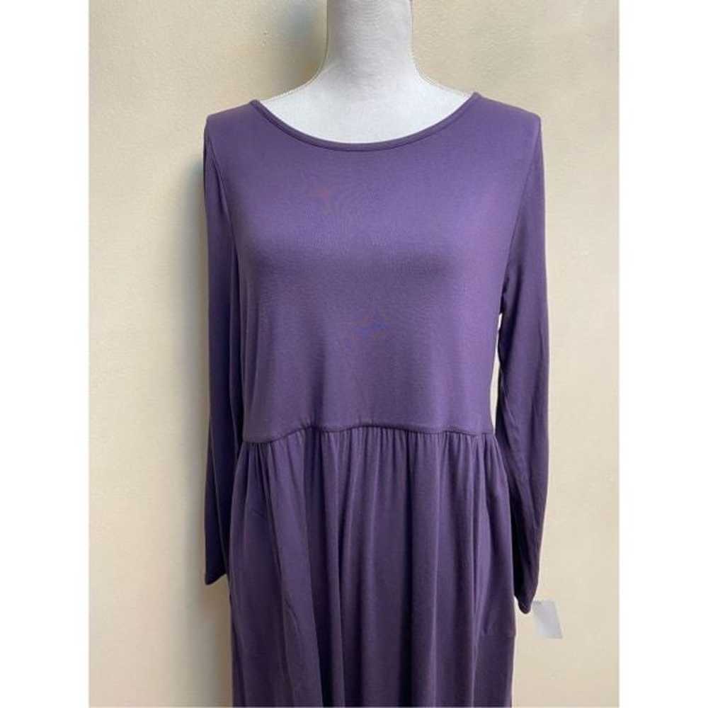 Soft surroundings purple babydoll style dress wit… - image 2