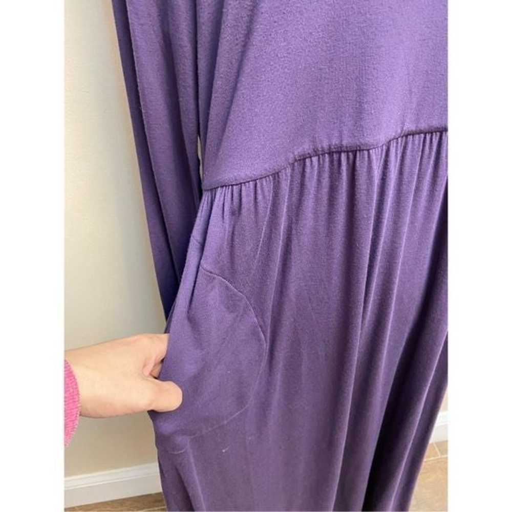 Soft surroundings purple babydoll style dress wit… - image 3