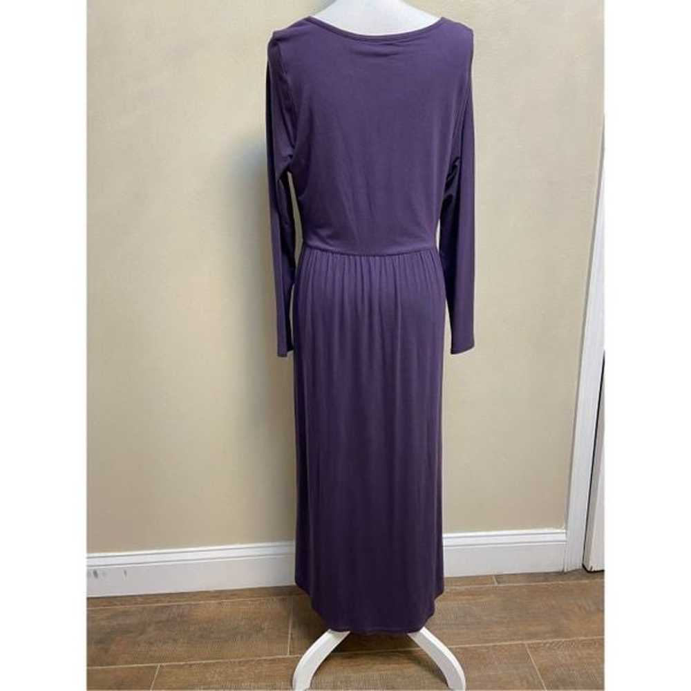Soft surroundings purple babydoll style dress wit… - image 4