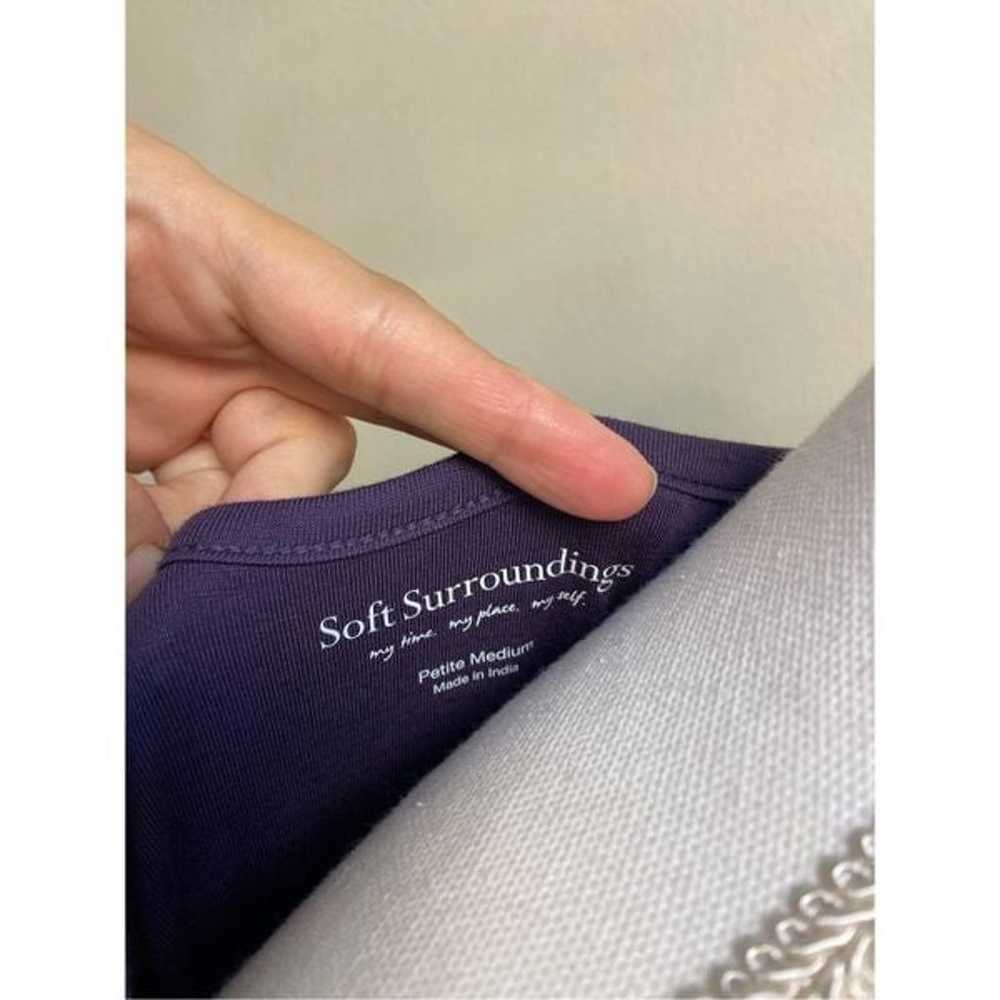Soft surroundings purple babydoll style dress wit… - image 5