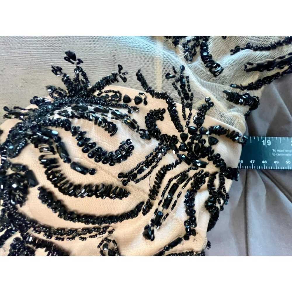 NWOT Fleur de Paris Nude Black Sheer Lace Dress 1… - image 11