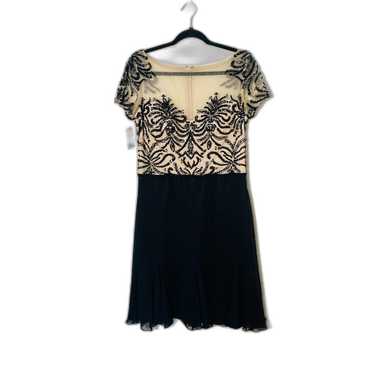 NWOT Fleur de Paris Nude Black Sheer Lace Dress 1… - image 1