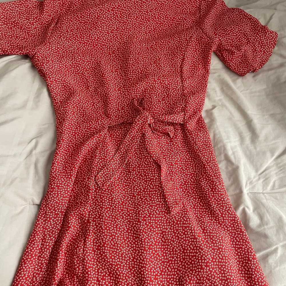 Red button up dress - image 11