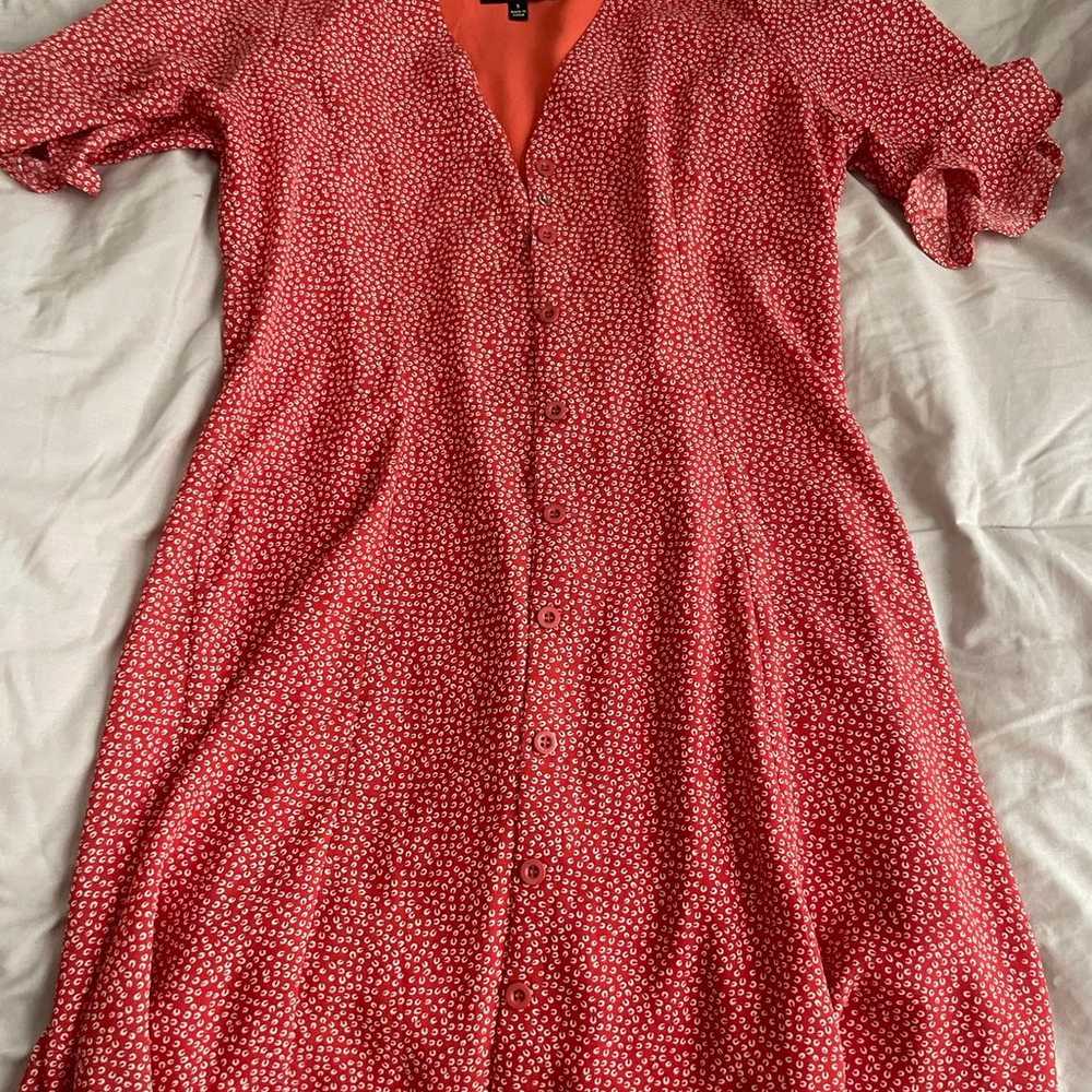 Red button up dress - image 5