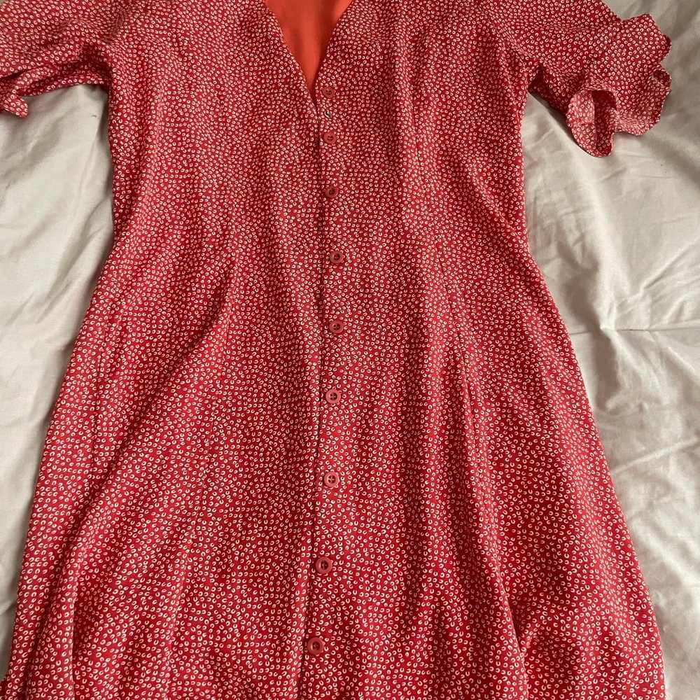 Red button up dress - image 6