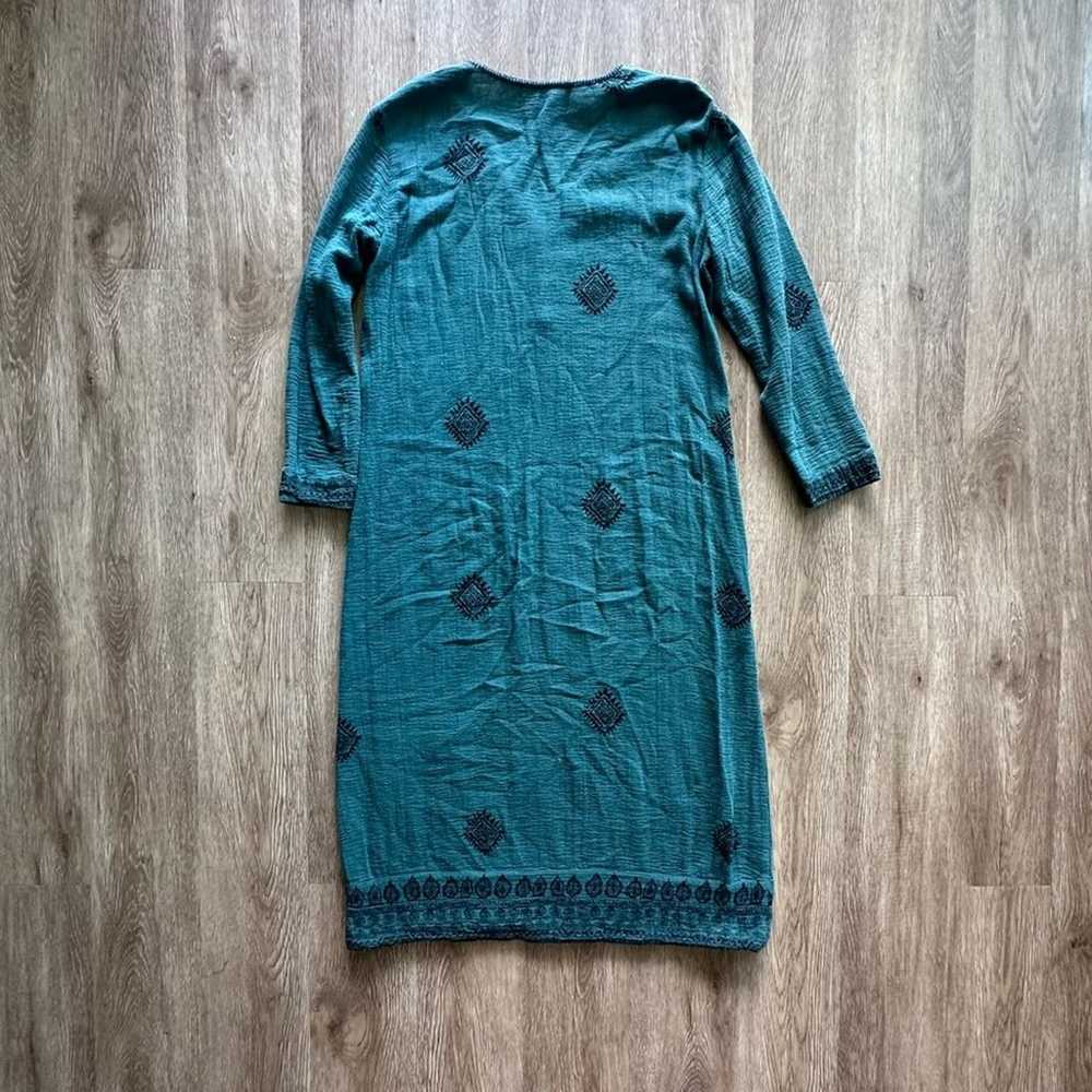 Zara Teal Printed Midi Dress - image 5