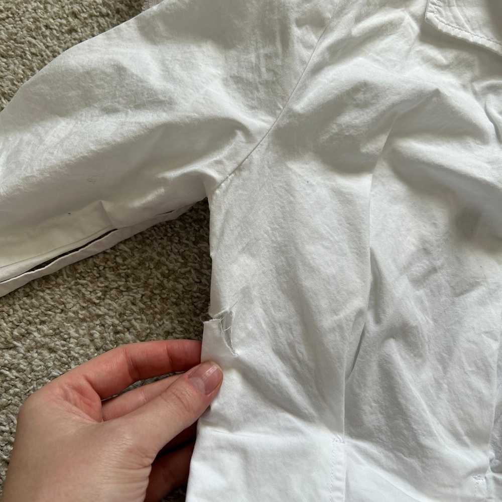 PATOU Belted Pleated Cotton-Poplin Mini Shirt Dre… - image 5