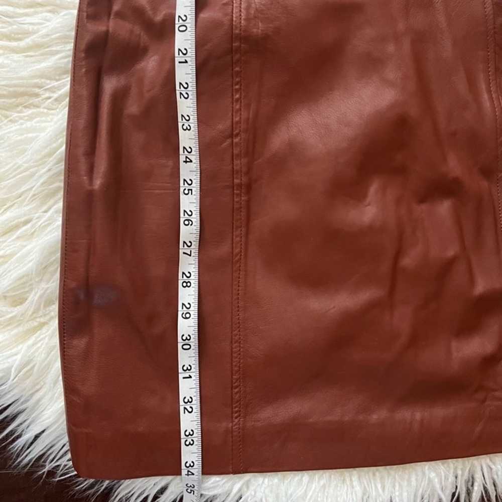 Zara Brown Leather Dress - image 3