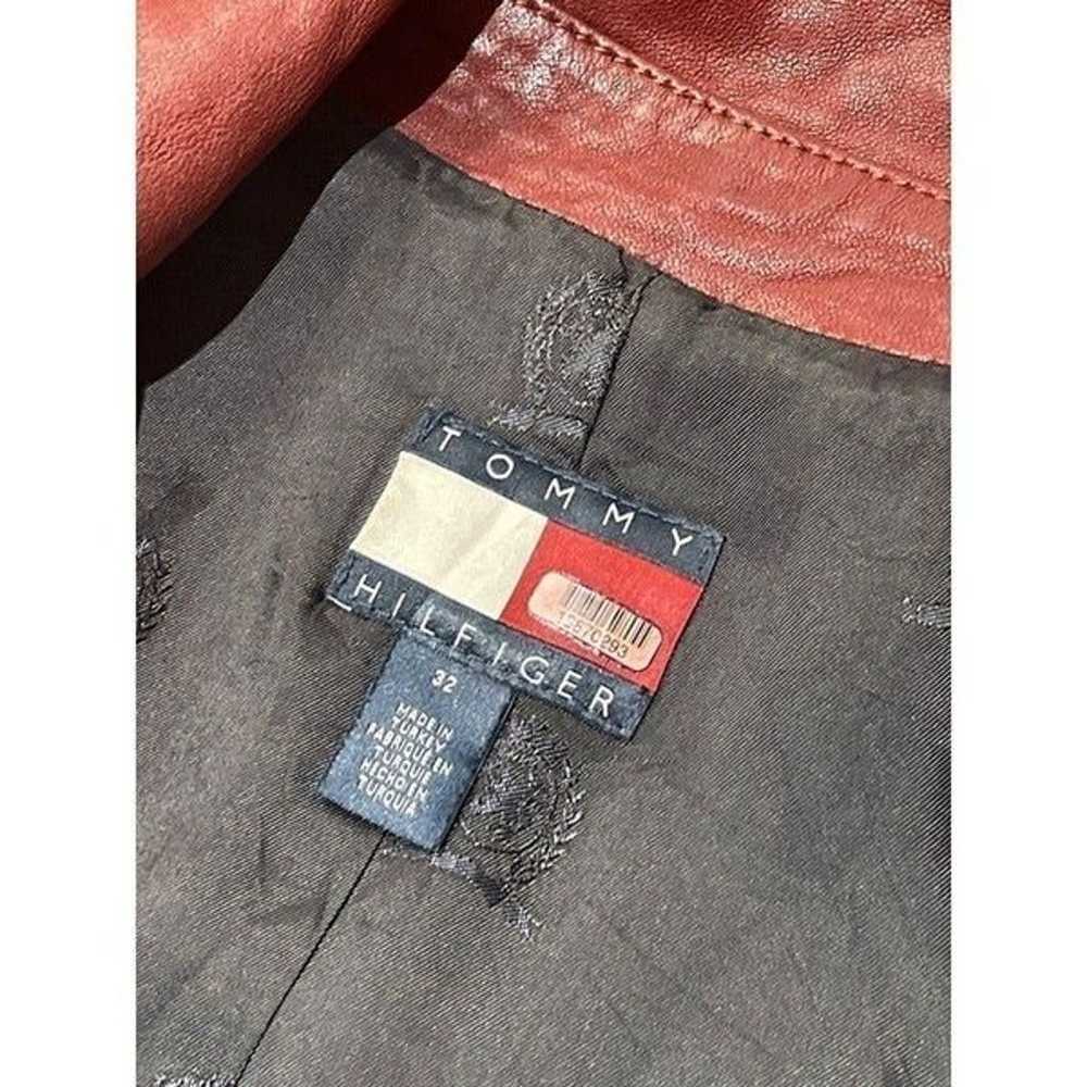 Tommy Hilfiger Runway lambskin Leather Shirtdress… - image 8