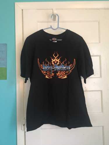 Harley Davidson Flames Graphic San Antonio T Shirt