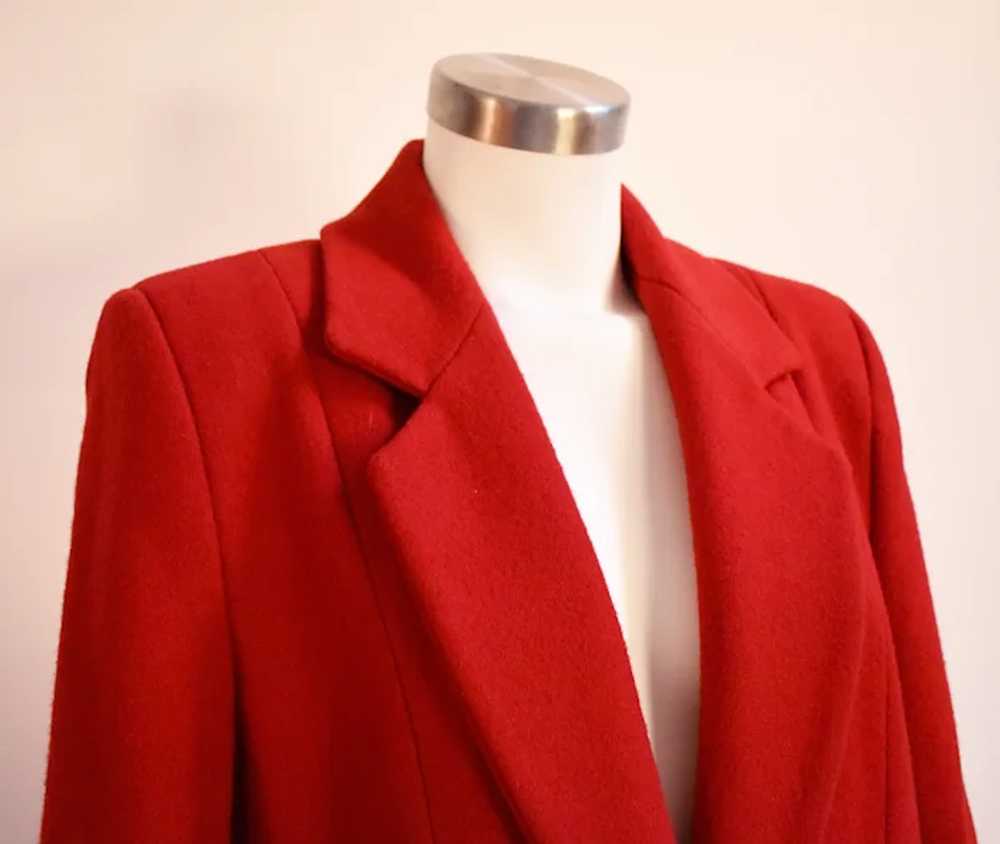 Red wool coat Ferncroft size 6, stylish elegant b… - image 4