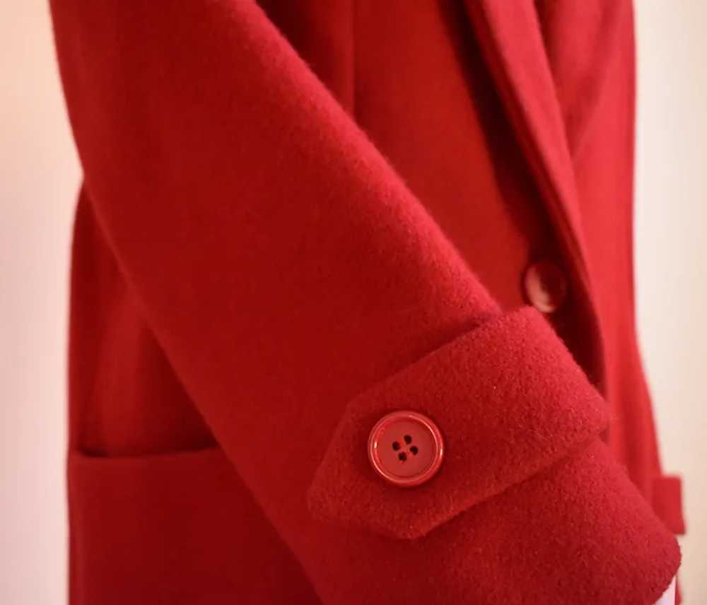 Red wool coat Ferncroft size 6, stylish elegant b… - image 5