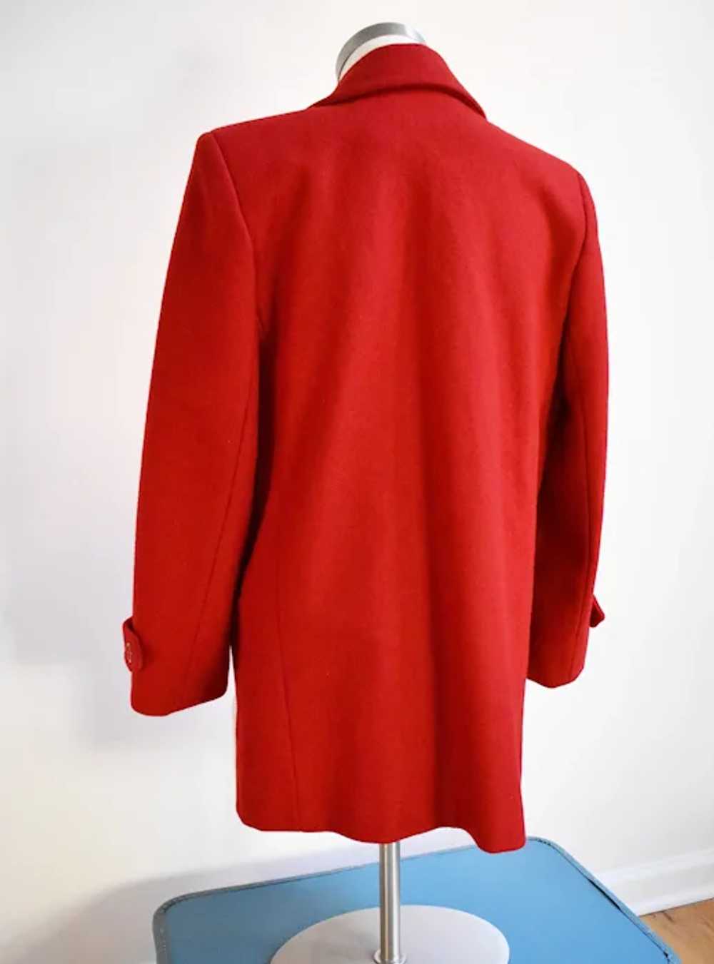 Red wool coat Ferncroft size 6, stylish elegant b… - image 7