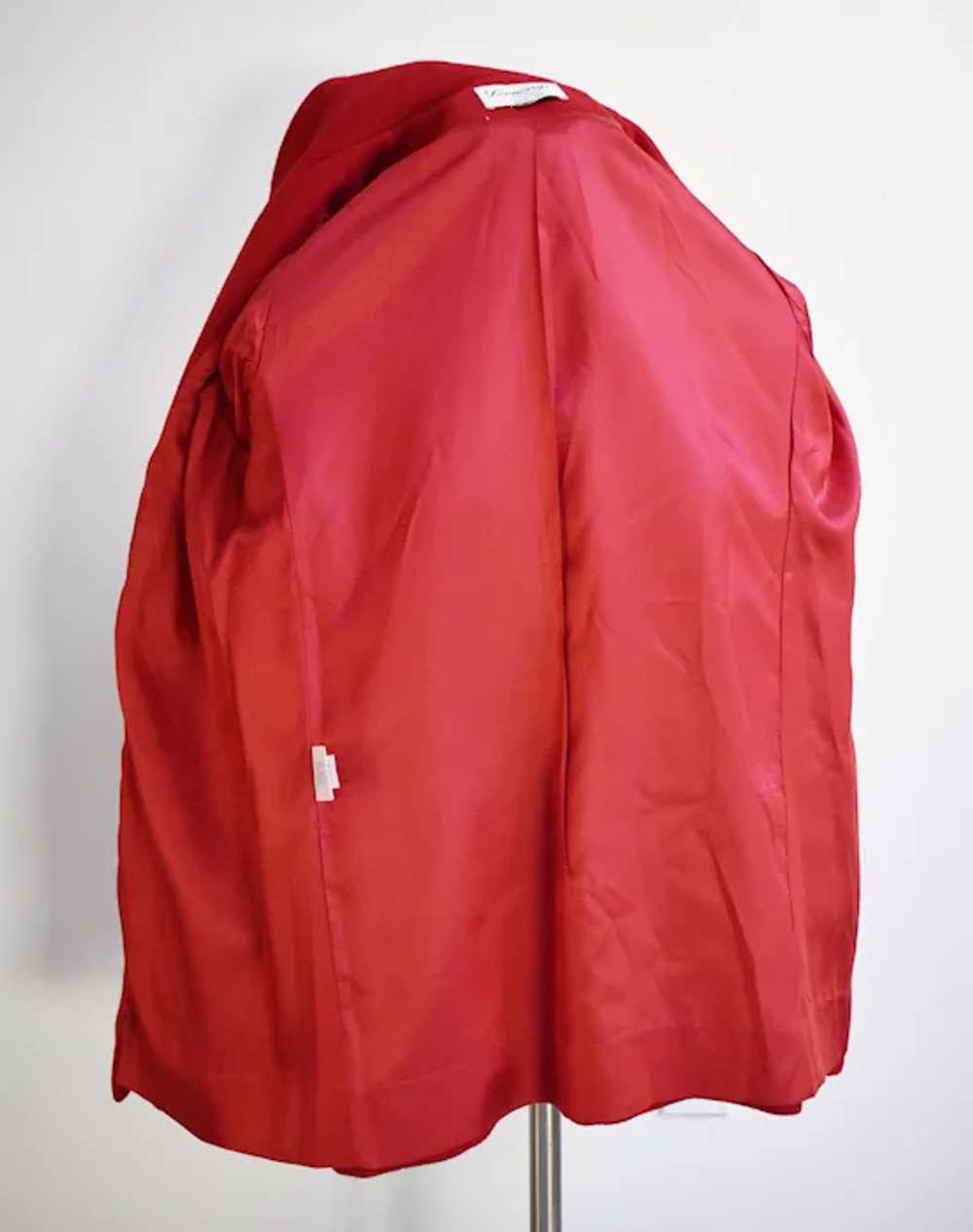 Red wool coat Ferncroft size 6, stylish elegant b… - image 8