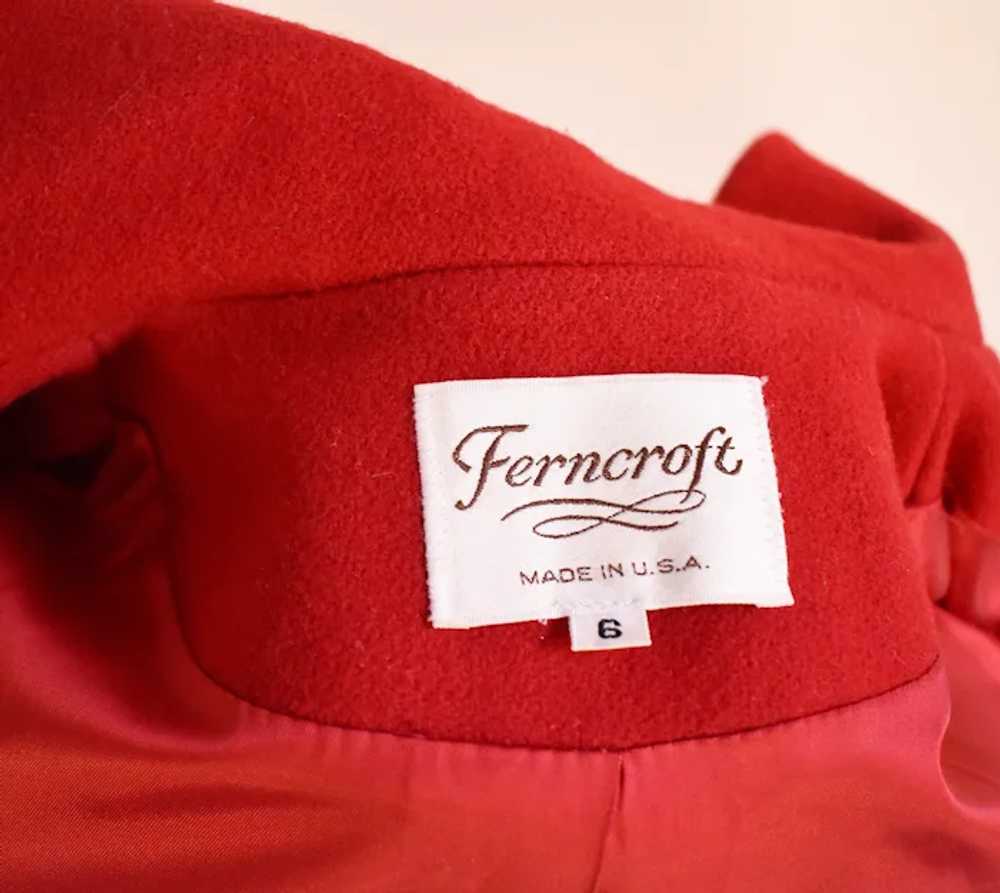 Red wool coat Ferncroft size 6, stylish elegant b… - image 9