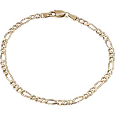 14k Yellow Gold Figaro Bracelet