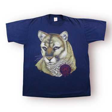 Vintage Jerzees Cougar American Wildlife 1994 T-Sh