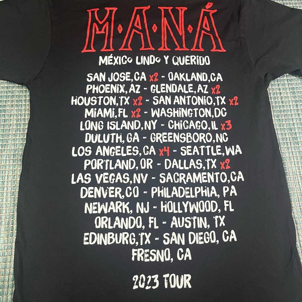 MANA Mexico Lindo y Querido 2023 Tour Black Shirt… - image 4