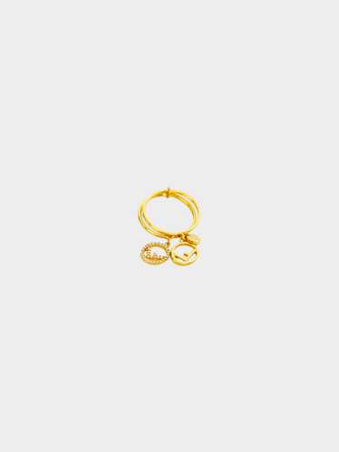 Fendi 2020s Gold F is Fendi Double Charm Ring