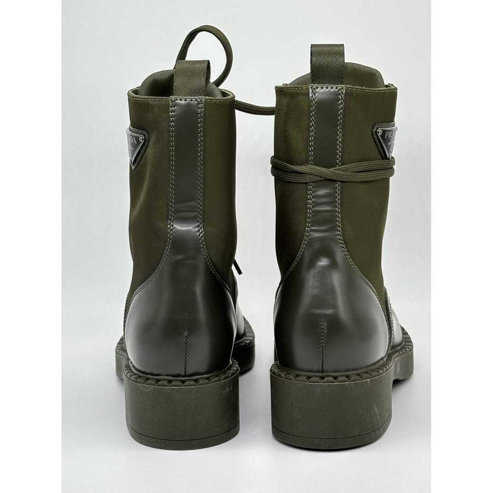 Prada Block Combat cloth lace up boots - image 9