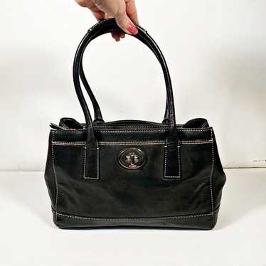 coach coach black leather madeline carry all