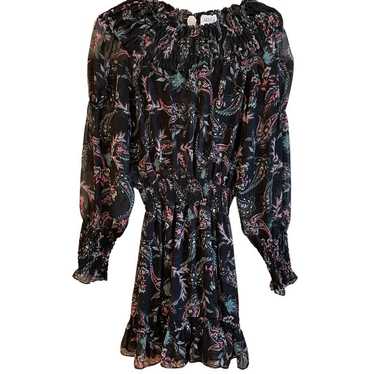 Misa Los Angeles Marin Mini Dress Black Paisley Mini Size XS Anthropologie shops Lexie