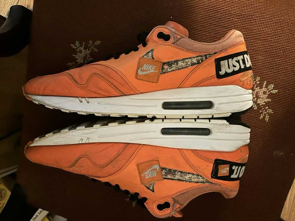 Nike Nike Air Max 1 Orange Just Do It Size 13 Gre… - image 2