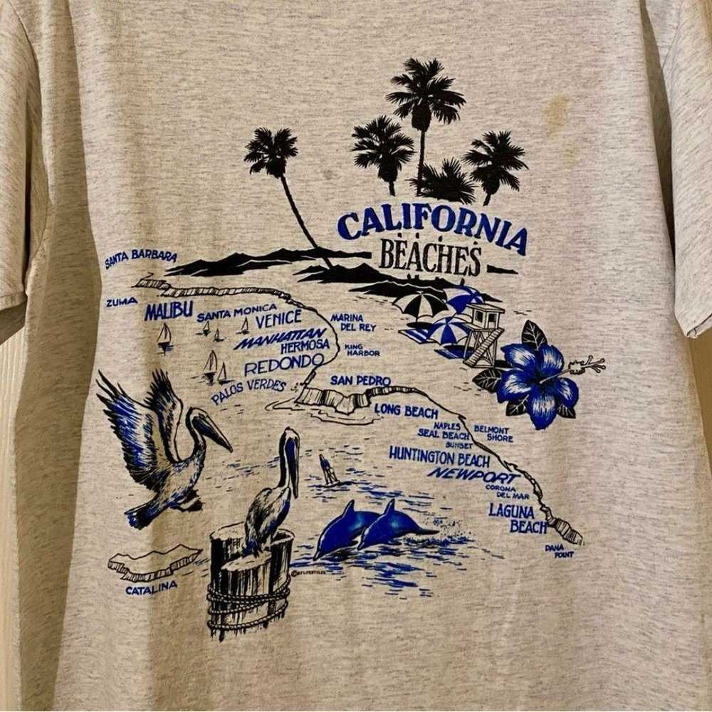 Vintage 90s California Beaches Single Stitch Heat… - image 6