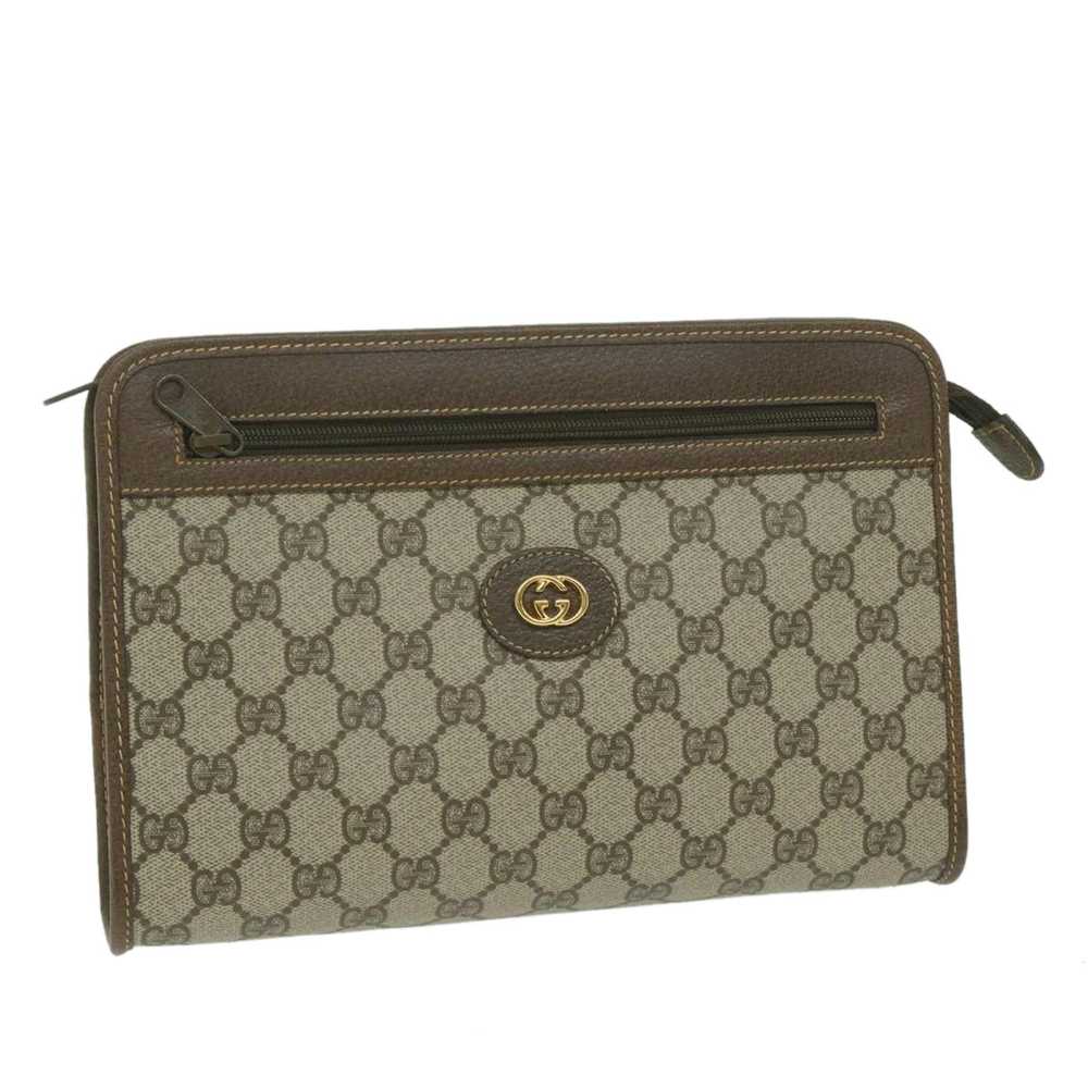 Gucci GUCCI Interlocking GG Supreme Clutch Bag Be… - image 1