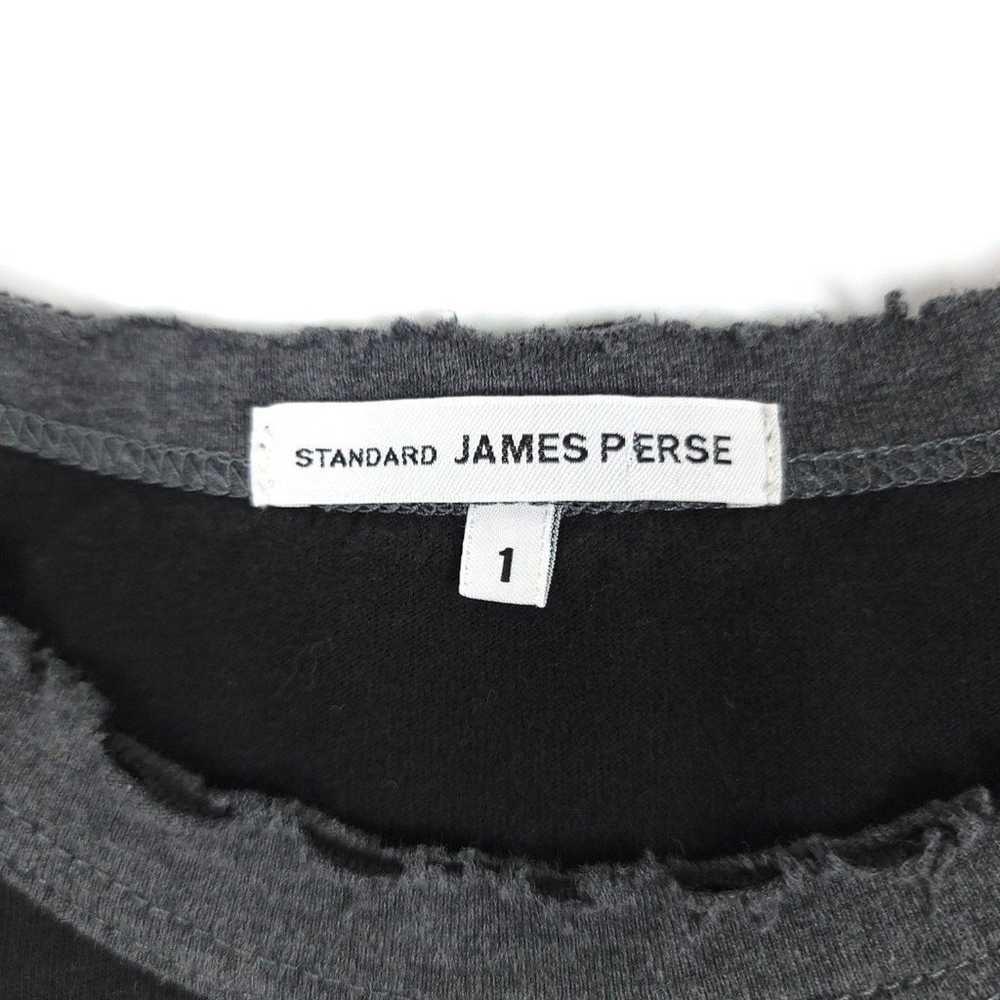 JAMES PERSE Standard Distressed Crew Neck Ringer … - image 7