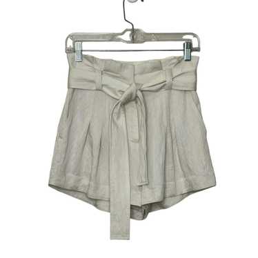 A.L.C. A. L. C. Cream high waist belted paper bag 