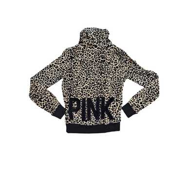 Pink Victoria Secret Padded Bra 36DD Leopard Print