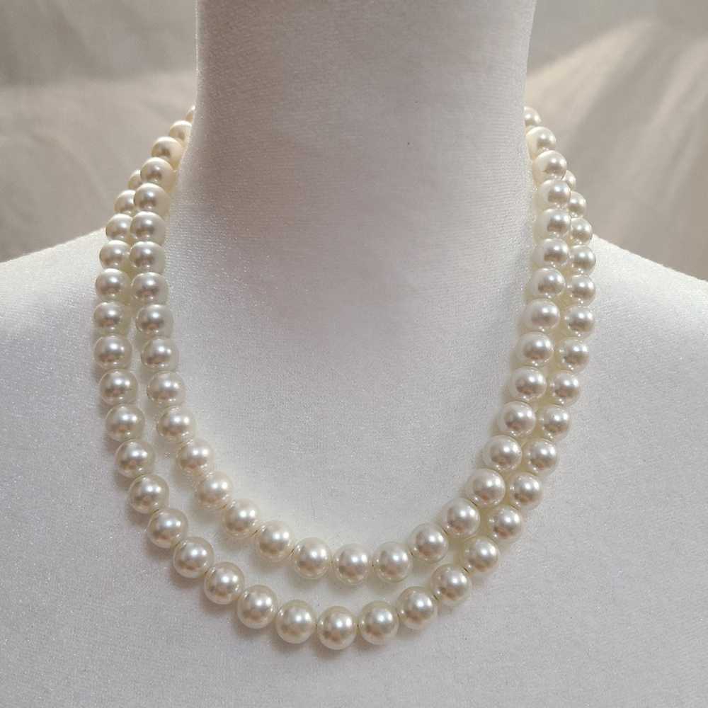 Vintage Vintage Napier Double Strand Faux Pearl Neckl Gem