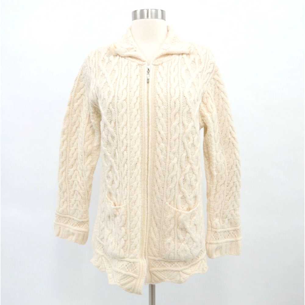 Vintage Inis Crafts Cardigan Sweater Merino Wool … - image 1