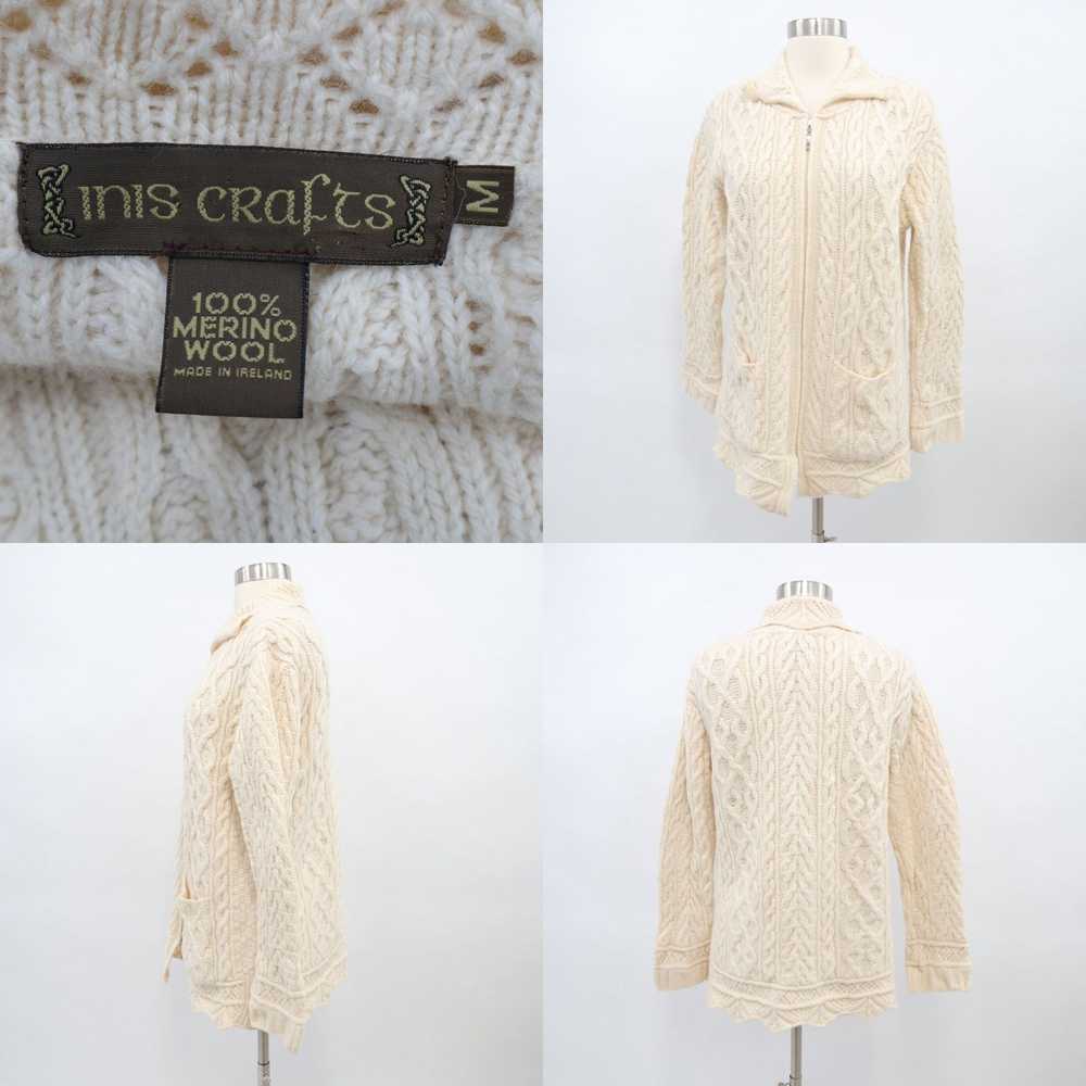 Vintage Inis Crafts Cardigan Sweater Merino Wool … - image 4