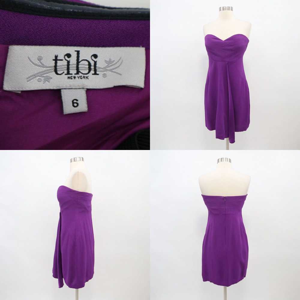 Tibi Tibi Mini Dress Womens 6 Purple Violet Strap… - image 4