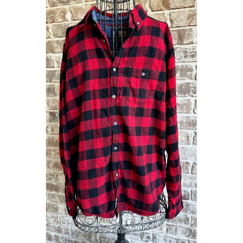 Hawke & Co. Hawke & Co Flannel Shirt Mens XXL Red… - image 1