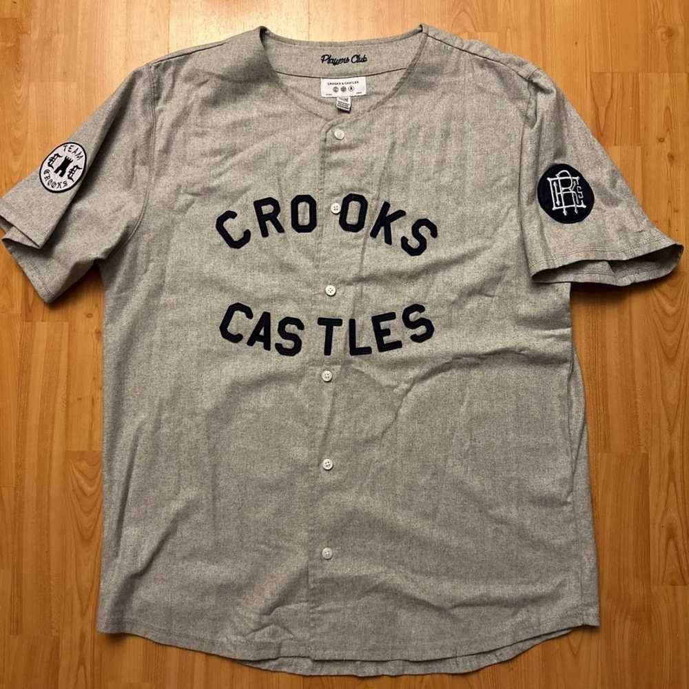 Crooks & Castles South Paw Heather Grey Baseball … - image 1