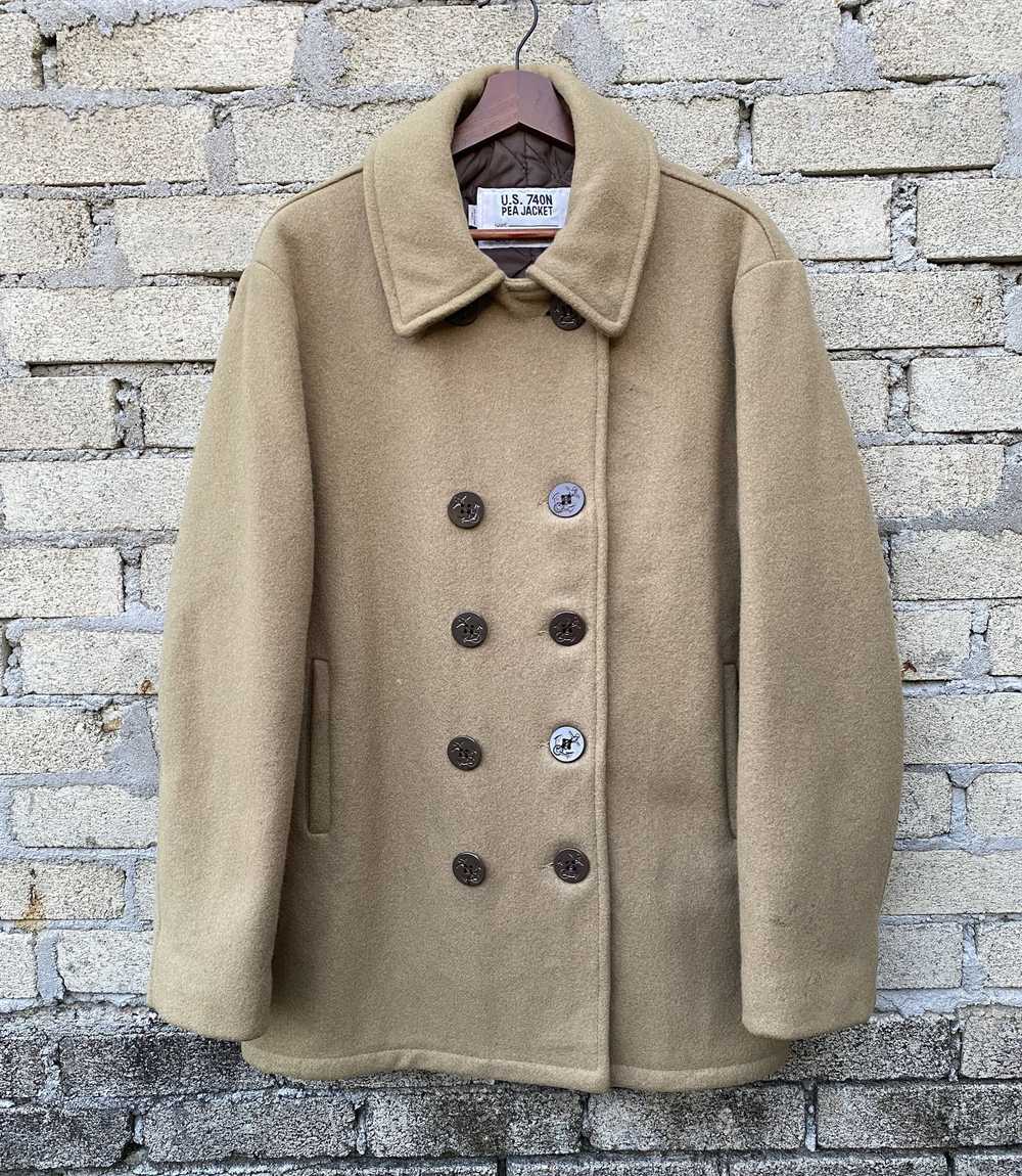 Schott Vintage Schott Pea Coat wool military brow… - image 3