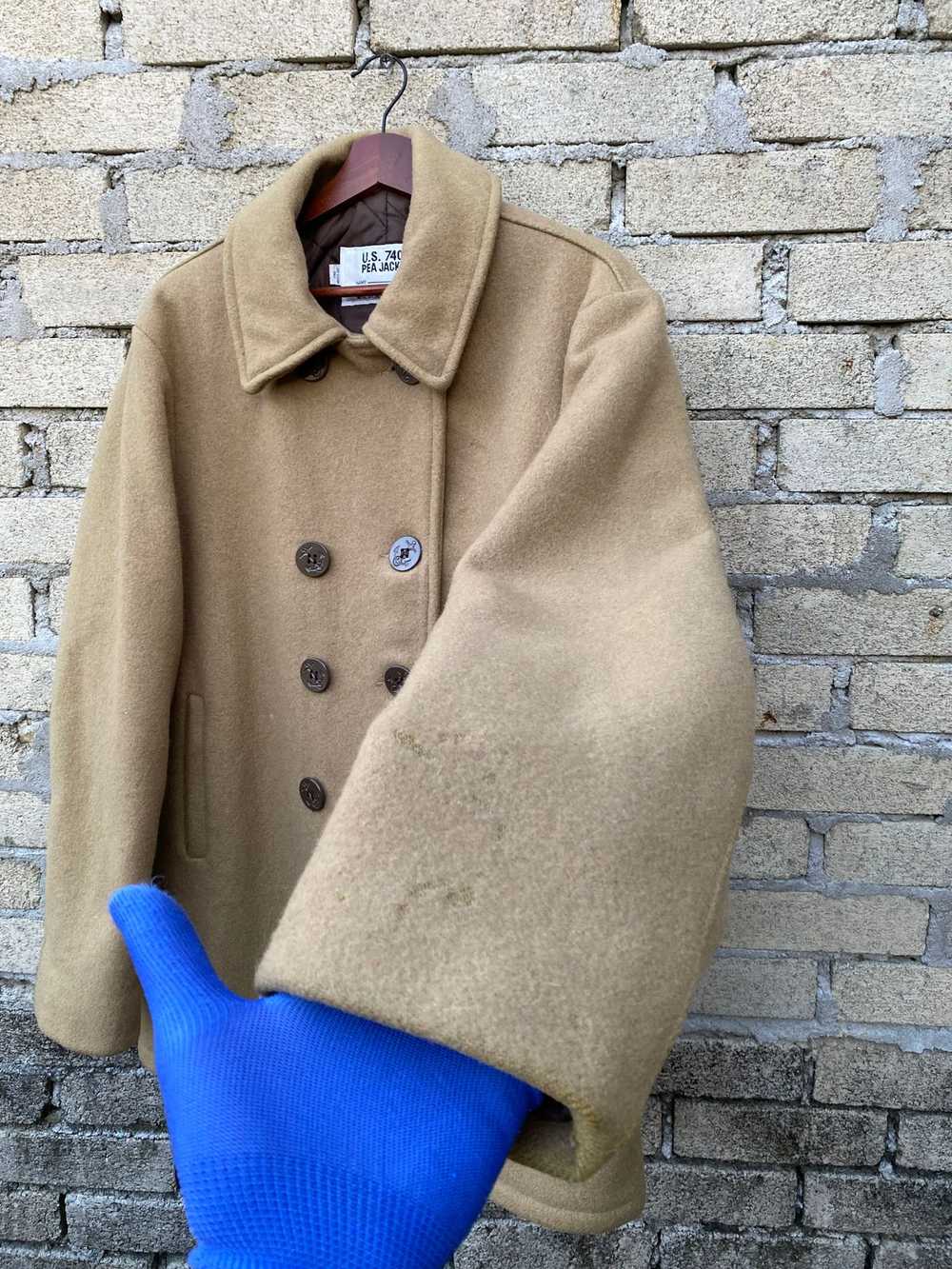 Schott Vintage Schott Pea Coat wool military brow… - image 4