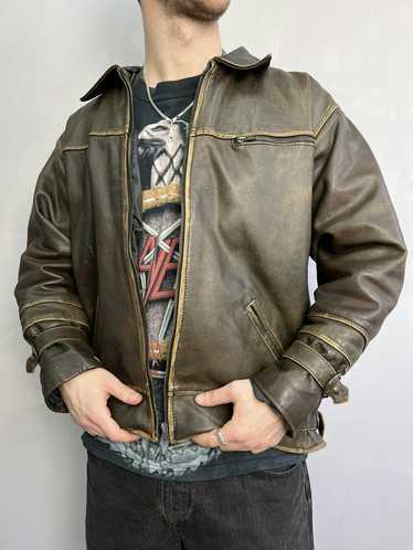 Genuine Leather × Leather Jacket × Vintage Vintag… - image 1