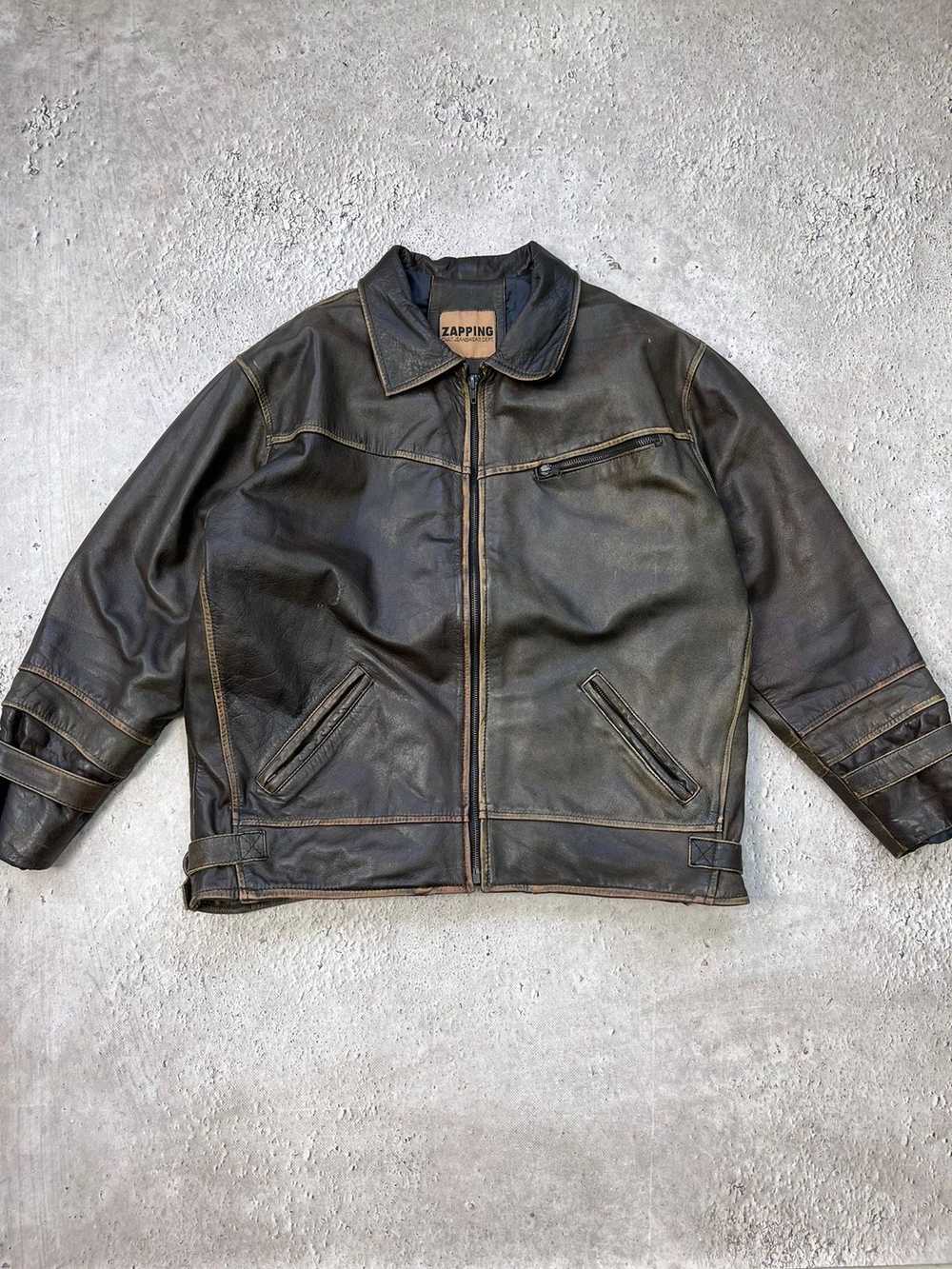 Genuine Leather × Leather Jacket × Vintage Vintag… - image 2