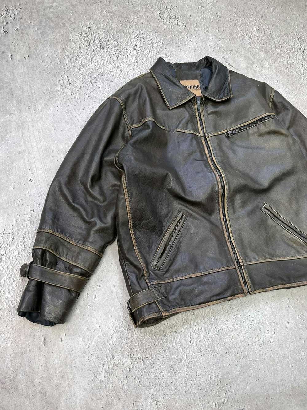 Genuine Leather × Leather Jacket × Vintage Vintag… - image 3