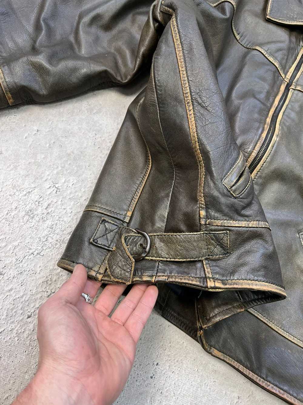 Genuine Leather × Leather Jacket × Vintage Vintag… - image 7