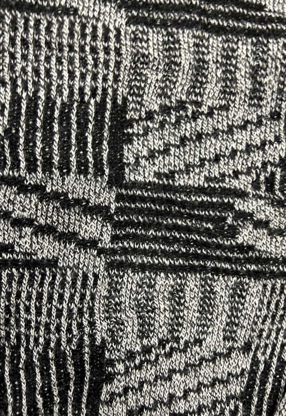 Vintage Knitted Jumper Abstract Patterned Grandad… - image 3