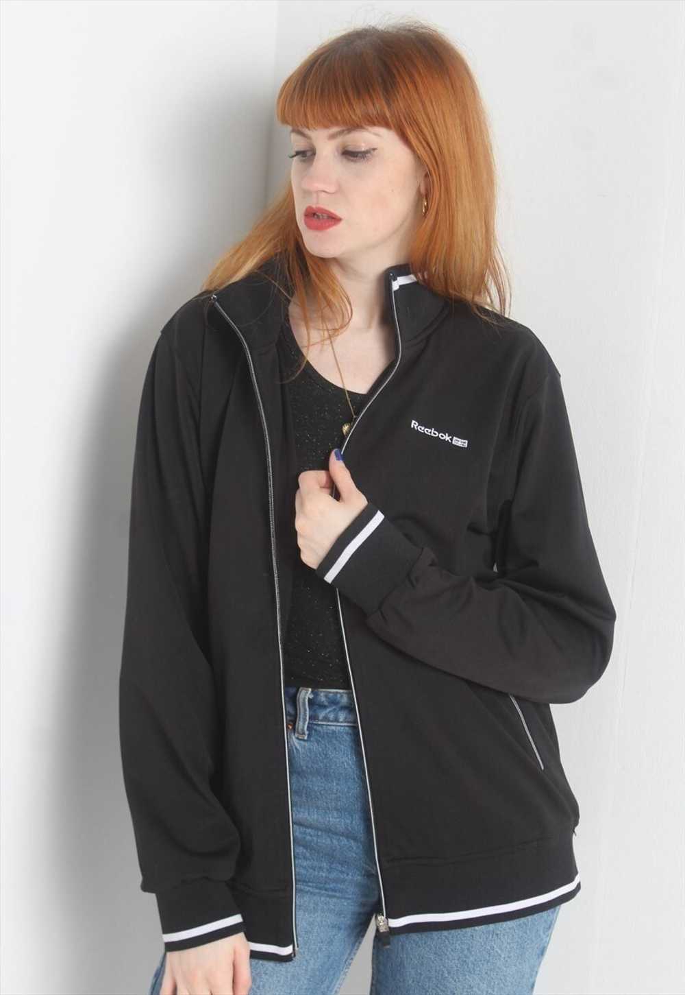 Vintage Reebok Tracksuit Jacket - Black - image 1