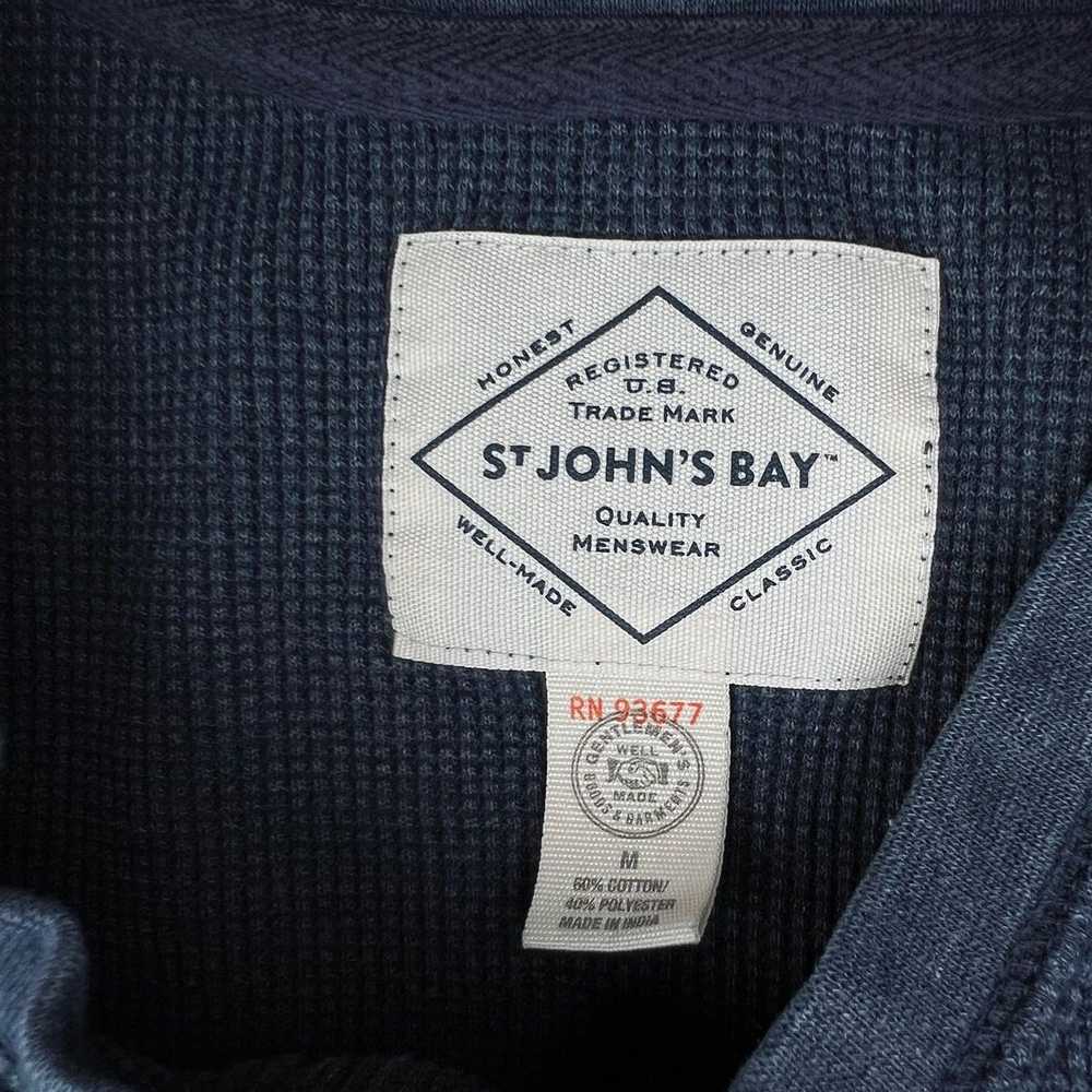 St. Johns Bay Dark Blue Garment Dyed Waffle Knit … - image 3