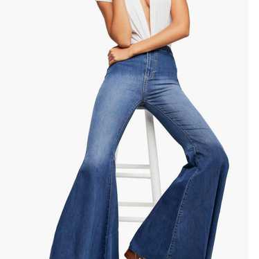 Free People We The Free Float On Flare Jeans Dark… - image 1