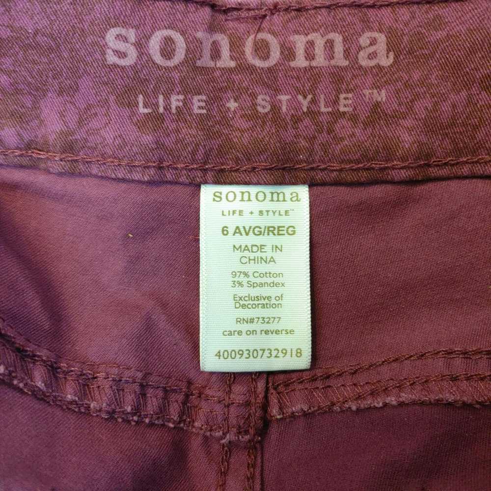 Sonoma Sonoma Life + Style Women's Maroon Jeans 6 - image 3