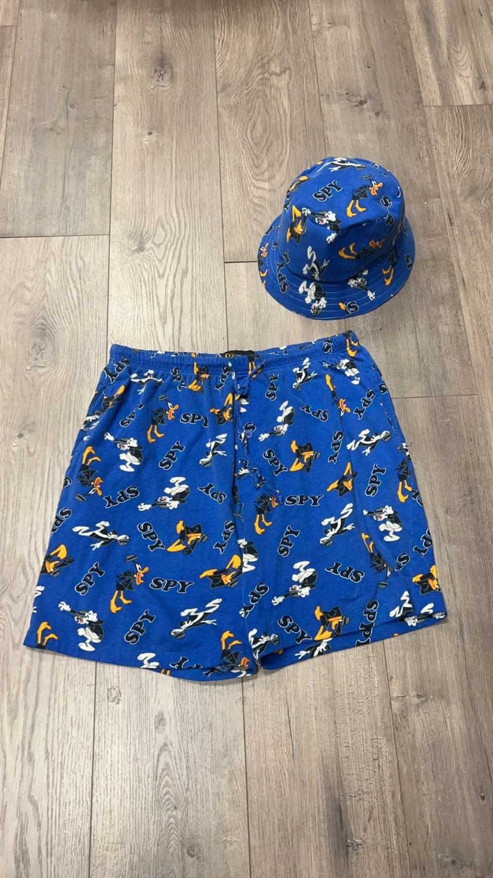 Vintage Looney Tunes Upcycled Shorts and Bucket H… - image 1